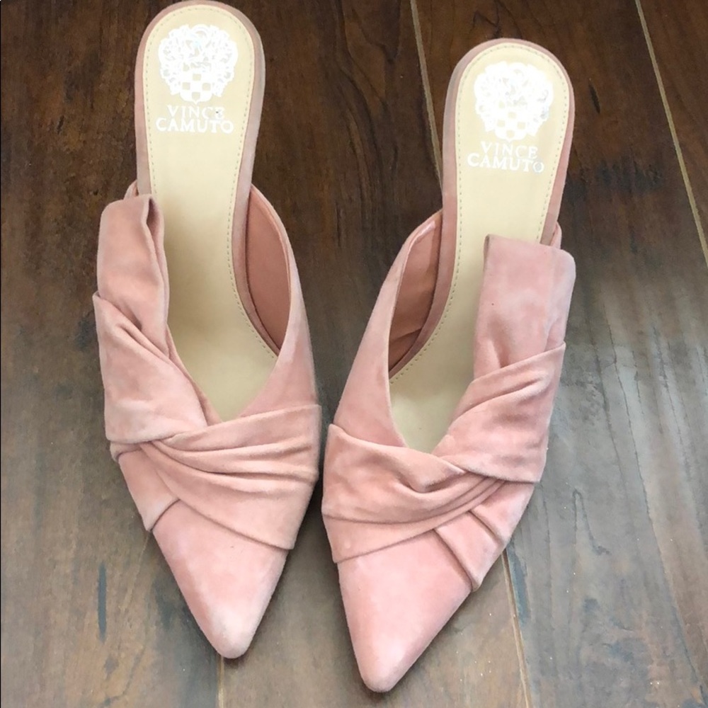 Vince Camuto Size 11 Pink Heeled Mules